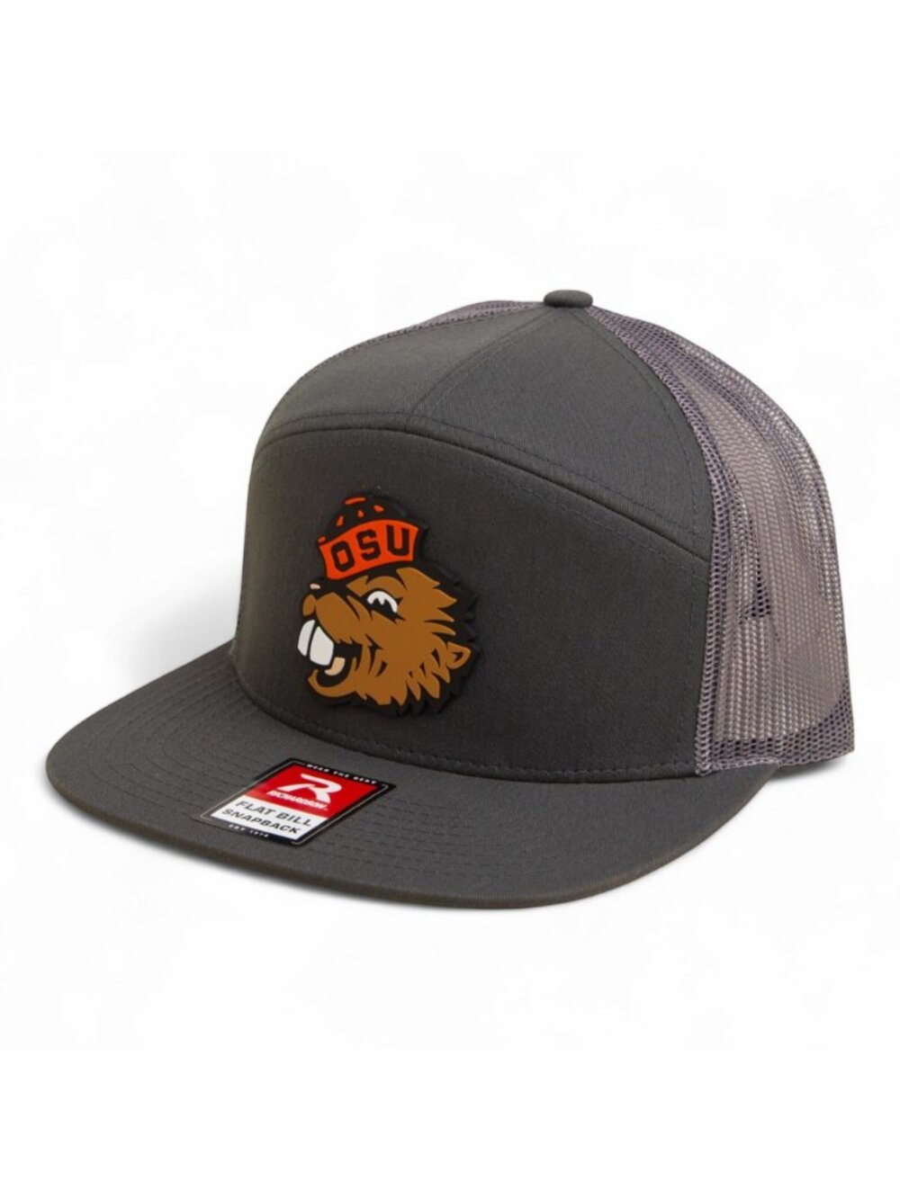 Oregon State Beavers Benny 3D Flat Bill Trucker Hat- Charcoal